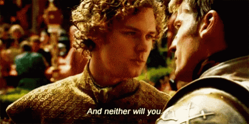 two men are standing next to each other and one of them is saying and neither will you .