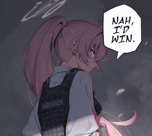 a man with a speech bubble that says nah i 'd win on it