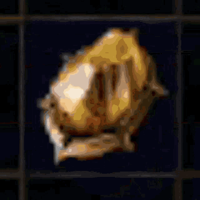 a blurred image of a person 's head with a yellow object behind them
