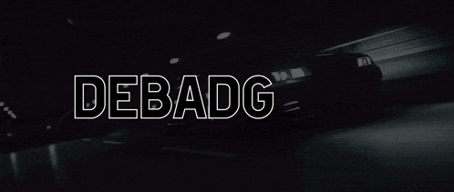 a neon sign that says debadg rs on it
