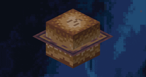 a minecraft block with a circle around it that says ' ii ' on it