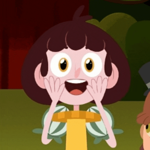 a cartoon character with a sword in her hand