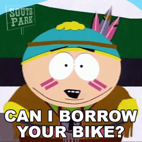 Can I Borrow Your Bike Eric Cartman GIF - Can I Borrow Your Bike Eric Cartman South Park GIFs