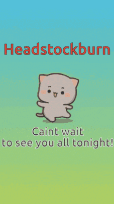 a cartoon cat with the words caint wait to see you all tonight on it