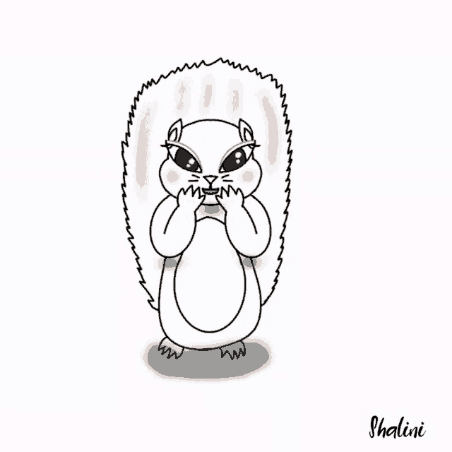 a drawing of a hedgehog by shalini