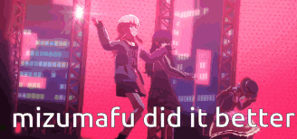 mizumafu did it better is written on the bottom of a poster