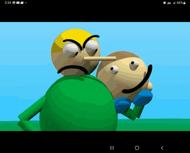 a screenshot of a cartoon showing a percentage of 66