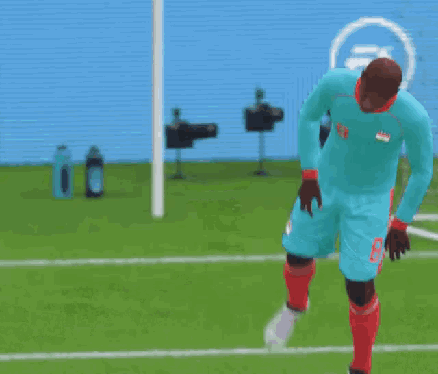 a soccer player with the number 15 on his shirt