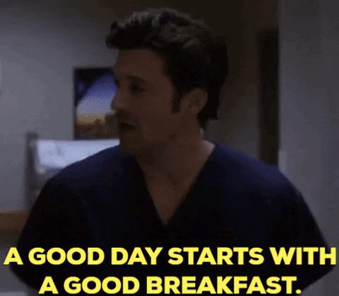 Greys Anatomy Derek Shepherd GIF - Greys Anatomy Derek Shepherd A Good Day Starts With A Good Breakfast GIFs