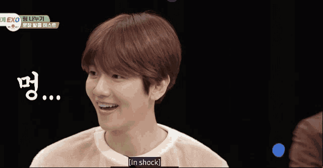 a screen shot of a young man with the words ' in shock ' below him