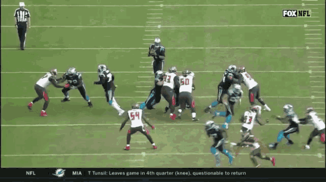 a football game is being played on fox nfl channel