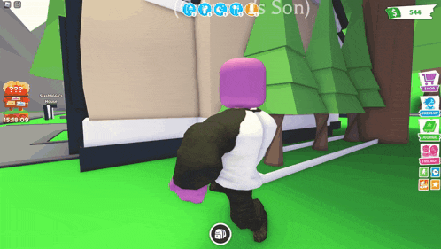 a person in a video game with the name george 's son on the screen
