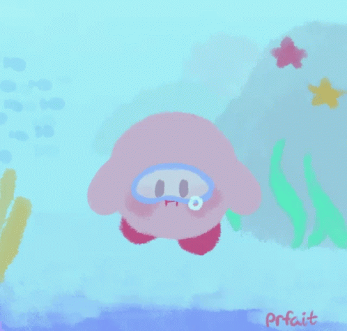 Underwater Kirby GIF - Underwater Kirby Sad GIFs