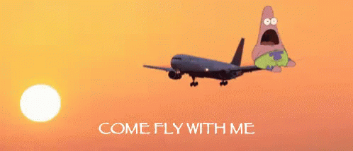 Come Fly With Me GIF - Come Fly With Me Patrick Starfish GIFs