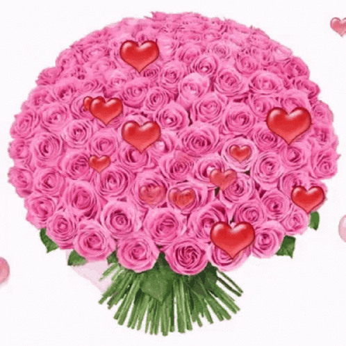 Love You Bouquet GIF - Love You Bouquet Hearts GIFs