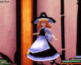 a video game screen shows a witch named marisa krisa
