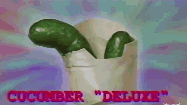 Smiling Friends Cucumber Deluxe GIF - Smiling Friends Cucumber Deluxe Super Green Bowl GIFs