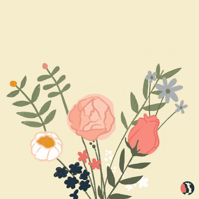 an illustration of a woman holding a bouquet of flowers with the words bring back jobs for women on it