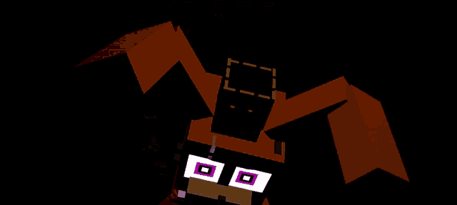 a black background with purple squares and white squares