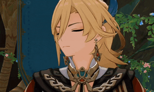 a close up of a cartoon character 's face with closed eyes