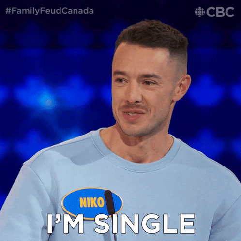 Im Single Niko GIF - Im Single Niko Family Feud Canada GIFs