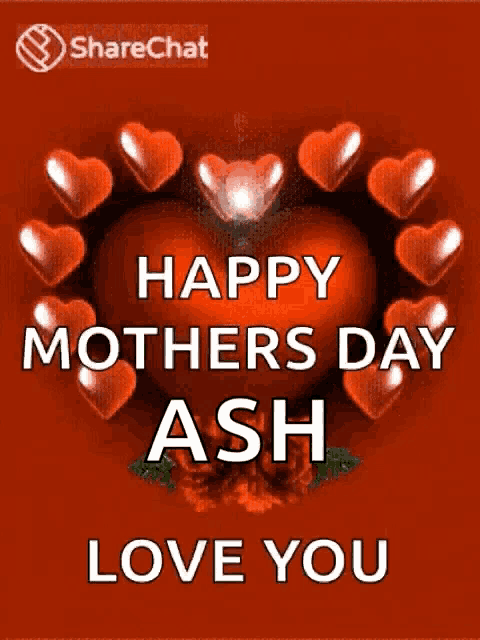 a happy mother 's day ash love you card