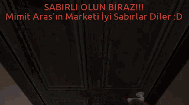 a girl in a maid outfit is standing in a room with the words sabirli olsun biraz in the corner