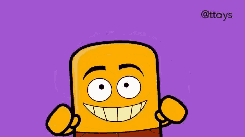 a cartoon character is giving a thumbs up and smiling .