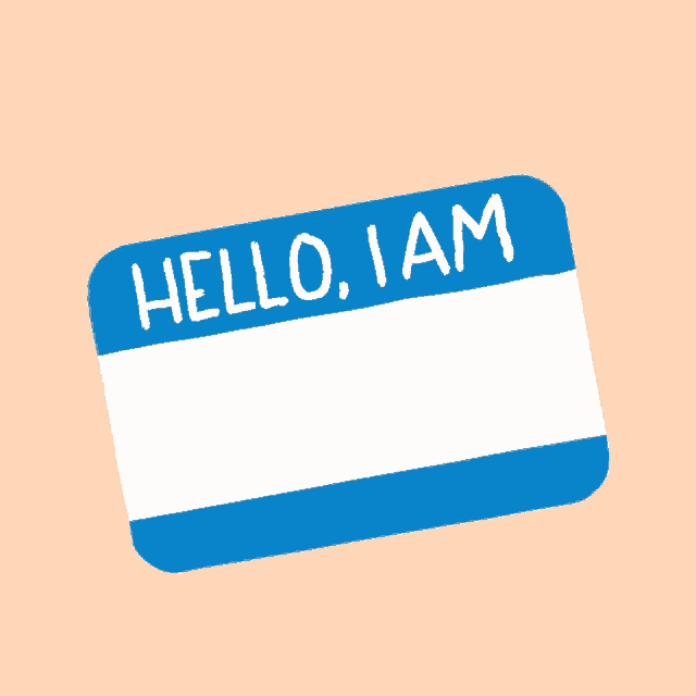 a name tag that says hello i am # mailready