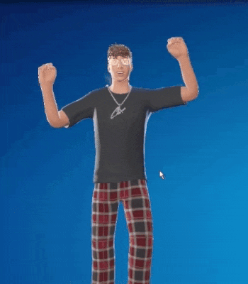 a man in a black shirt and plaid pants is dancing
