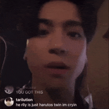 a close up of a man 's face with a caption that says you got this .