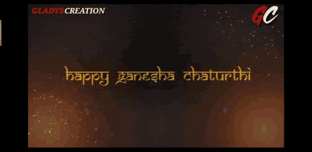 the word gladis creation is displayed on a screen