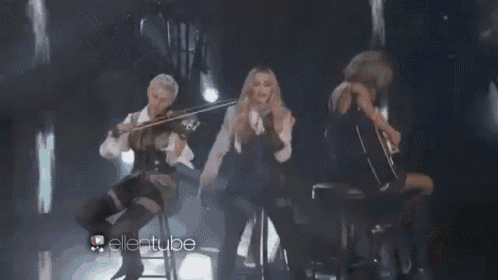 Ellen Performing With Taylor And Madonna GIF - Taylorswift Madonna Ellendegeneres GIFs