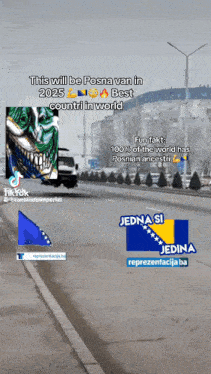 a picture of a street with the caption this will be posna van in 2025 best country in world