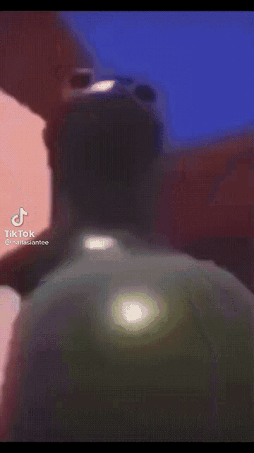a frog with a pink tongue is on a tiktok