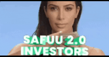 a woman is holding a piece of paper with the words safuu 2.0 investors on it