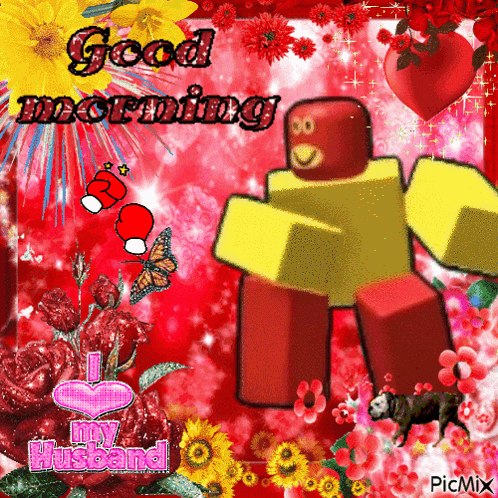 a picture that says good morning on it