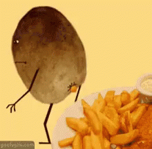 Potato Fries GIF - Potato Fries Poop GIFs