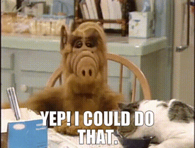 Alf Yep I Could Do That GIF - Alf Yep I Could Do That I Can Do That GIFs