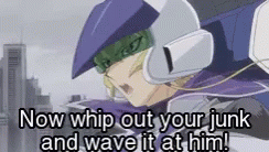 Yugioh Whip Out Your Junk GIF - Yugioh Whip Out Your Junk Warrior GIFs