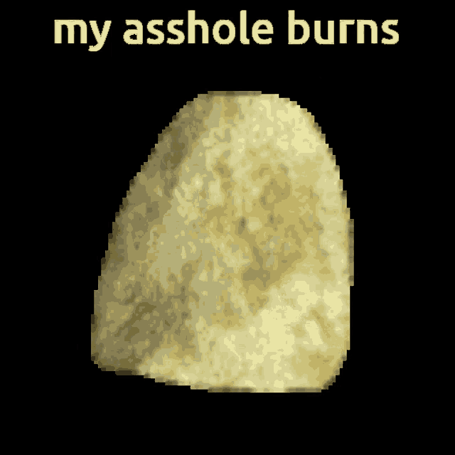 a potato chip that says my asshole burns