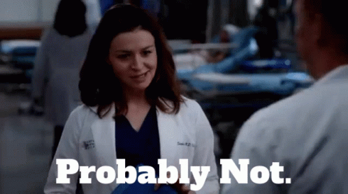 Greys Anatomy Amelia Shepherd GIF - Greys Anatomy Amelia Shepherd Probably Not GIFs