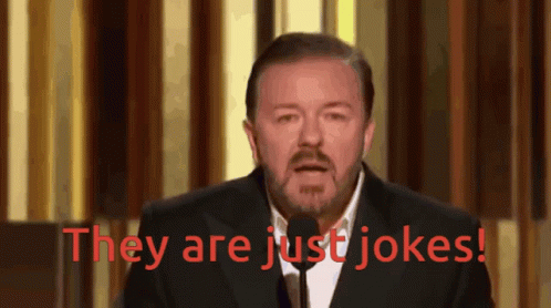 Ricky Gervais Golden Globes GIF - Ricky Gervais Golden Globes Just Jokes GIFs