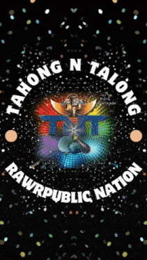 a black and white photo of a woman with the words tahong n tatong rawrpublic nation