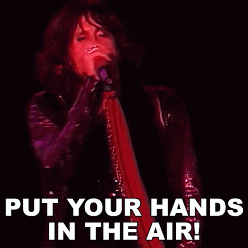 Put Your Hands In The Air Steven Tyler GIF - Put Your Hands In The Air Steven Tyler Aerosmith GIFs
