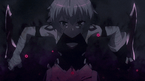 a girl with a bandage on her arm is holding a sword