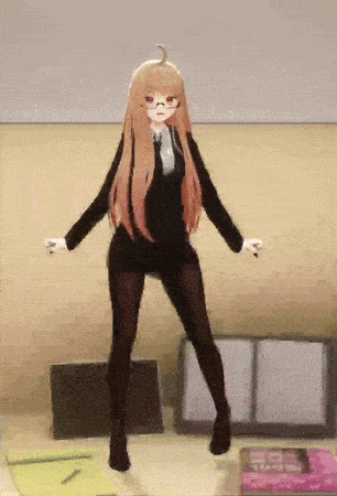 a girl in a suit and tie is dancing