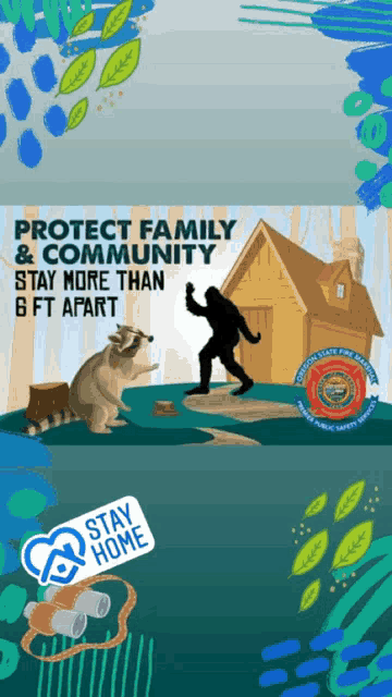 a poster that says protect family & community