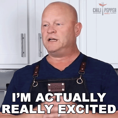 Im Actually Really Excited Michael Hultquist GIF - Im Actually Really Excited Michael Hultquist Chili Pepper Madness GIFs