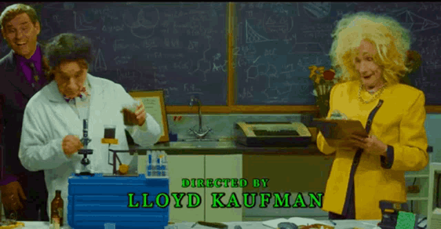 lloyd kaufman is the director of this scene in a classroom